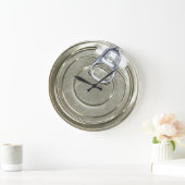 Grande Horloge Ronde Tin Can Lid La Nouveauté (Maison)