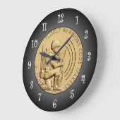 Grande Horloge Ronde Tlingit Warriors Code Talkers Médaille de bronze ~ (Angle)