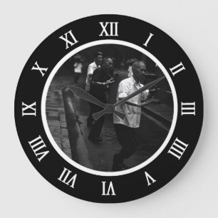 Grande Horloge Ronde Toile de Chine vintage Shanghai gymnastique du mat