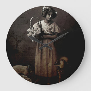 Grande Horloge Ronde Tombé Comme Des Agneaux À L'Abattage