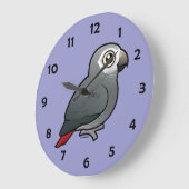 Grande Horloge Ronde Tomneh African Grey Parrot (Angle)