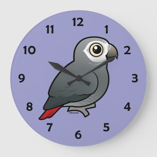 Grande Horloge Ronde Tomneh African Grey Parrot (Recto)