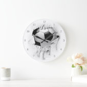 Grande Horloge Ronde Torn Soccer White Wall Clock (Maison)