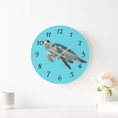 Grande Horloge Ronde Tortue de mer (Maison)