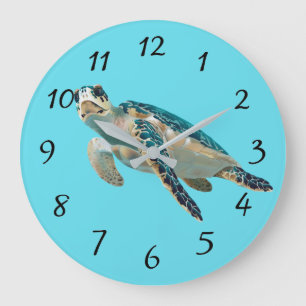 Grande Horloge Ronde Tortue de mer