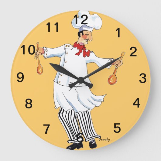 Grande Horloge Ronde Tossing Wall Clock (Recto)