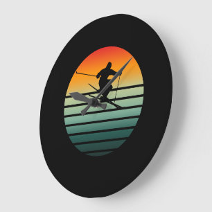 Grande Horloge Ronde Toujours à la recherche de couchers de soleil Horl