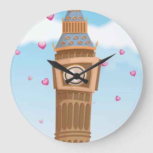 Grande Horloge Ronde Tour de dessin animé de Big Ben Westminster (Recto)