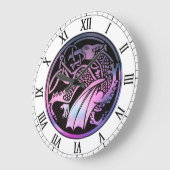 Grande Horloge Ronde Tour de dragon celtique (Angle)