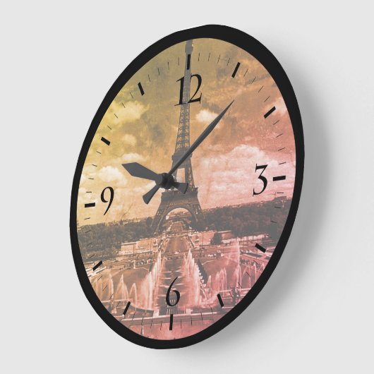 Grande Horloge Ronde Tour Eiffel Large C (Angle)