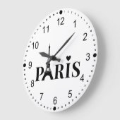 Grande Horloge Ronde Tour Eiffel Paris (Angle)