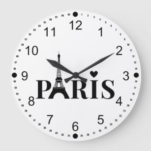 Grande Horloge Ronde Tour Eiffel Paris