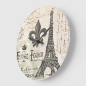 Grande Horloge Ronde Tour moderne d'Eiffel (Angle)