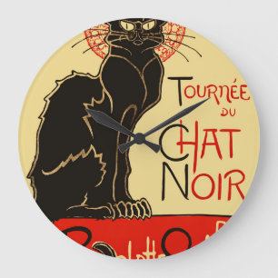 Grande Horloge Ronde Tournée du Conversation noir Art nouveau