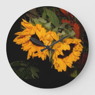Grande Horloge Ronde Tournesol