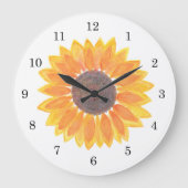 Grande Horloge Ronde Tournesol aquarelle (Recto)