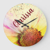 Grande Horloge Ronde Tournesol Pastel (Recto)