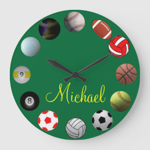 Grande Horloge Ronde Tout le supporter de sports