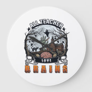 Grande Horloge Ronde Toute l'amour des enseignants pour les cerveaux Ha