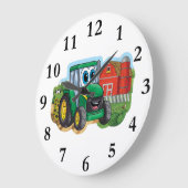 Grande Horloge Ronde Tracteur de dessin (Angle)