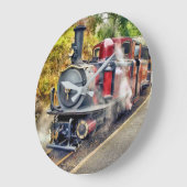 GRANDE HORLOGE RONDE TRAIN À VAPEUR (Angle)