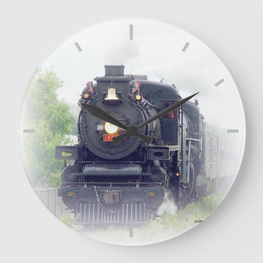 Grande Horloge Ronde Train à vapeur américain (Recto)