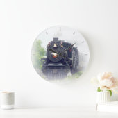Grande Horloge Ronde Train à vapeur américain (Maison)