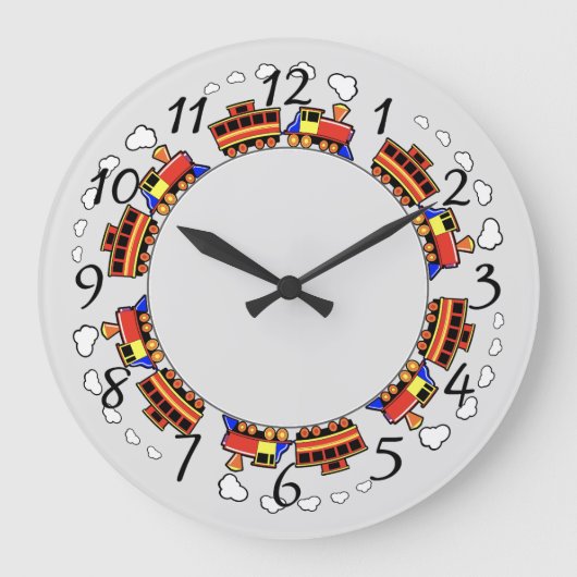Grande Horloge Ronde Train Animé (Recto)