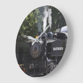 Grande Horloge Ronde Train moteur à vapeur (Angle)
