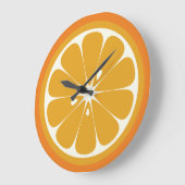 Grande Horloge Ronde tranche orange (Angle)