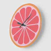 Grande Horloge Ronde Tranches de pamplemousse (Angle)