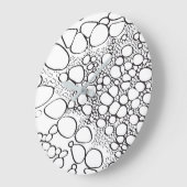 Grande Horloge Ronde Travail numérique Abstrait 10 (Angle)