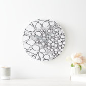 Grande Horloge Ronde Travail numérique Abstrait 10 (Maison)