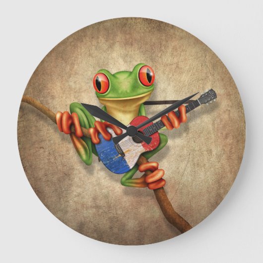 Grande Horloge Ronde Tree Frog Playing (Recto)
