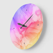 Grande Horloge Ronde Trendy Abstract (Angle)