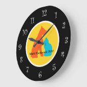 Grande Horloge Ronde Trendy Veterinarian Office Waiting Room Clocks (Angle)