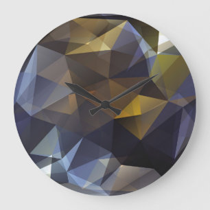 Grande Horloge Ronde Triangle brillant vintage, texture diamant.