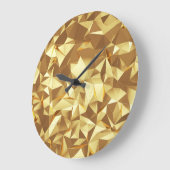 Grande Horloge Ronde Triangle Or : Texture Arrière - plan Abstraite. (Angle)
