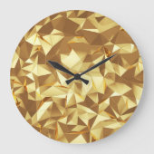 Grande Horloge Ronde Triangle Or : Texture Arrière - plan Abstraite. (Recto)
