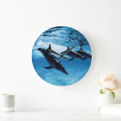 Grande Horloge Ronde Trio de dauphins (Maison)
