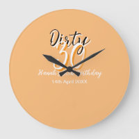 Triste trente orange blanc simple rétro annonce d'