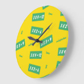 Grande Horloge Ronde Trois fois apprentissage jaune (Angle)