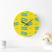 Grande Horloge Ronde Trois fois apprentissage jaune (Maison)