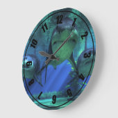 Grande Horloge Ronde Trois requins (Angle)