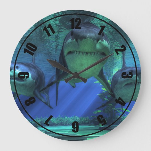 Grande Horloge Ronde Trois requins (Recto)