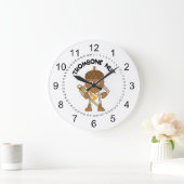 Grande Horloge Ronde Trombone Nut Text (Maison)