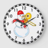 Grande Horloge Ronde Trombone Snowman (Recto)