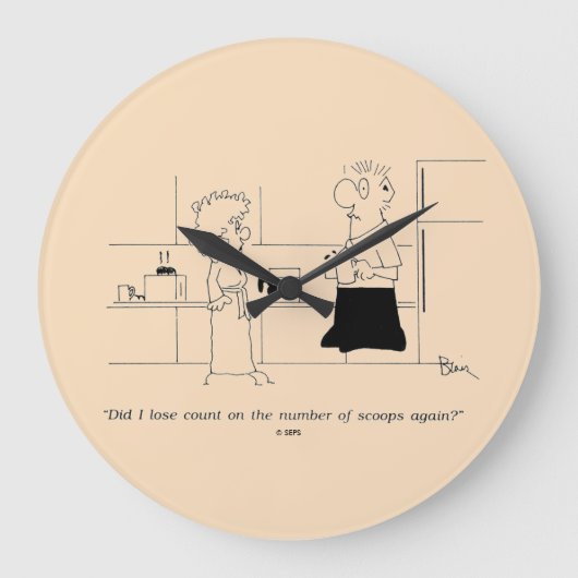 Grande Horloge Ronde Trop de café (Recto)