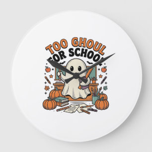 Grande Horloge Ronde Trop de fantôme pour l'école Vintage professeur fa