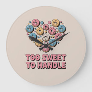 Grande Horloge Ronde Trop doux à manipuler Enfants Donut